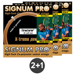 Tenisové Struny Signum Pro 3x Firestorm 12,2m gold metallic